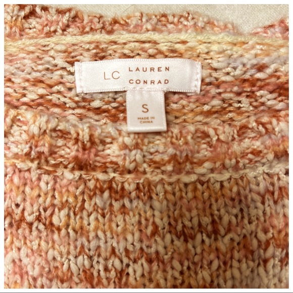 Beautiful Lauren Conrad sweater with ruffled shoulders- Size small. Worn 1x. - Picture 3 of 3